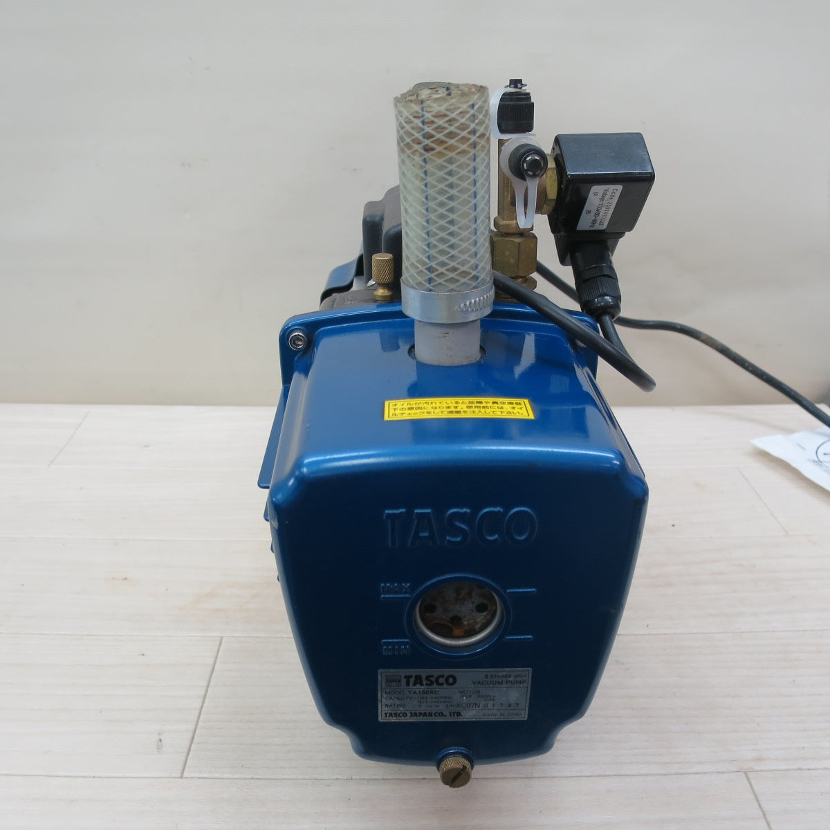 ☆TASCO タスコ 高性能 小型 ツーステージ 真空 ポンプ TA150XC 電動 工具 エアコン 冷蔵庫 冷媒 ジャンク品☆