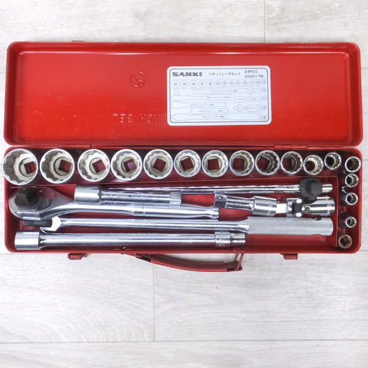 [送料無料] ◆SANKI ソケット レンチ セット 24PCS SO4017M 8 10 11 12 13 14 17 19 21 22 23 24 26 27 29 30 32 工具◆