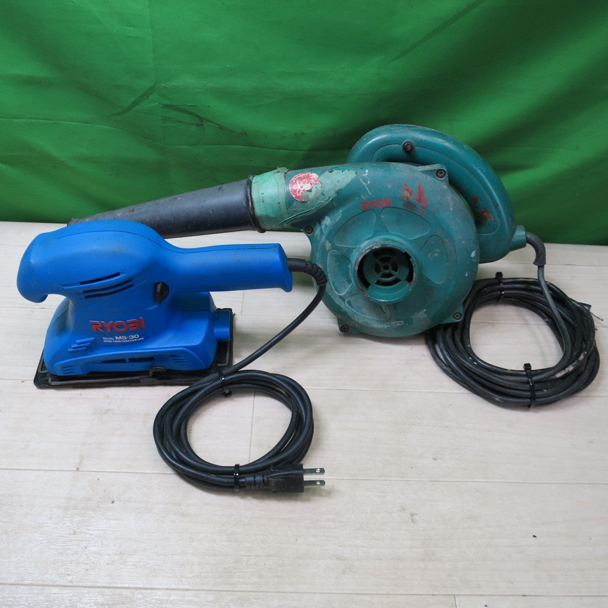 [送料無料] 2点まとめ売り☆RYOBI リョービ サンダー MS-30 ブロワ BL-3500VDX 電動 工具 研摩 研磨 機 ブロア 送風機 屋内用 100V コード式☆