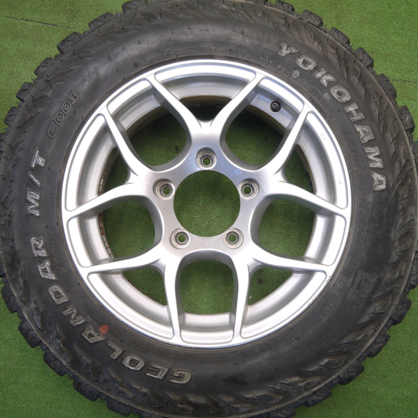 4本価格★185/85R16 105/103N 8PR ヨコハマ ジオランダー M/T G003 社外 アルミ ホイール 16インチ PCD139.7/5H★6040301Hノ