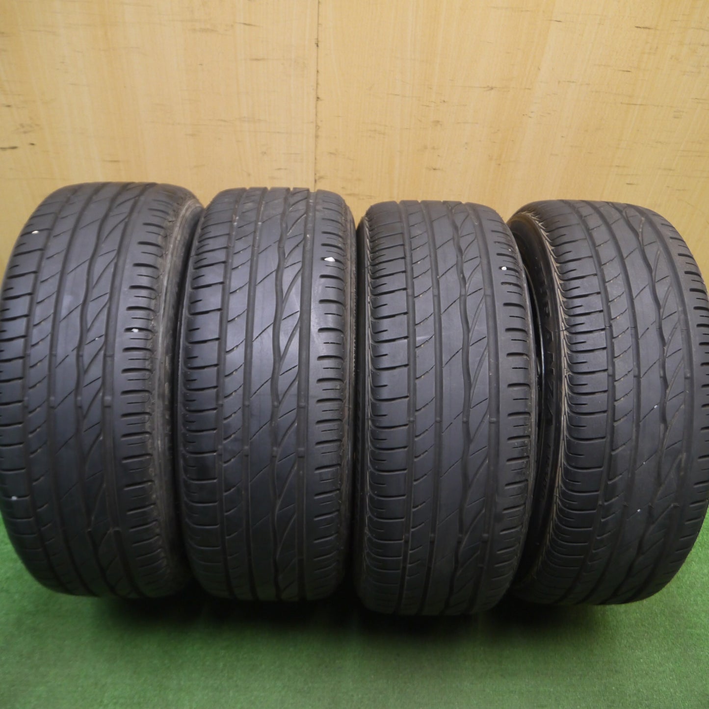 [送料無料] バリ溝！9分★ENKEI BIG END BARREL 185/55R15 ブリヂストン トランザ ER300 エンケイ ビッグエンドバレル 15インチ PCD100/4H★5012808Hノ