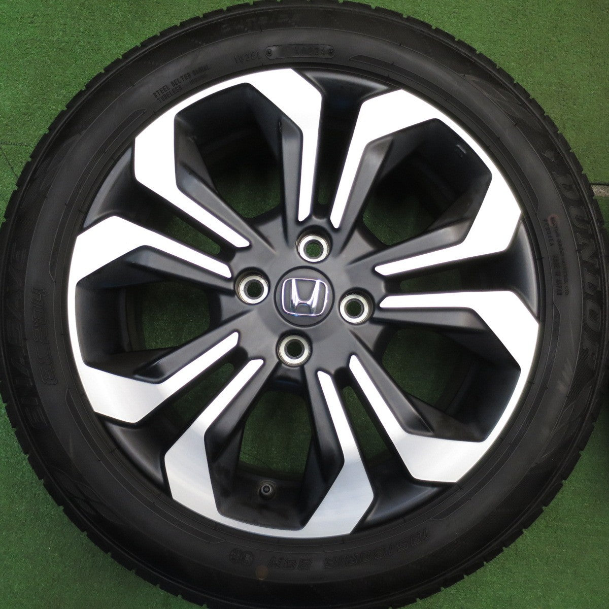 [送料無料] バリ溝！24年！キレイ！9.5分★ホンダ フィット クロスター 純正 185/60R16 ダンロップ エナセーブ EC204 16インチ PCD100/4H★5031012Hノ