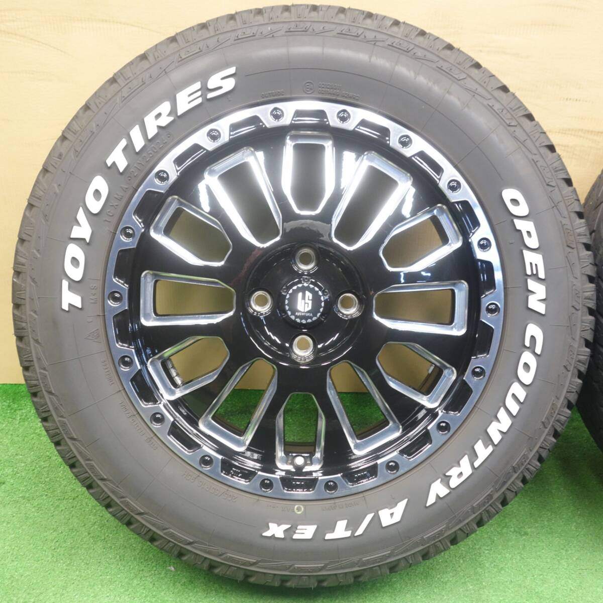 バリ溝！24年！9分★205/65R16 トーヨー オープンカントリー A/T EX ホワイトレター LS AVENTURA アヴェンチュラ 16インチ PCD100/4H★6040701KTノ