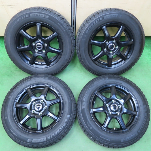 バリ溝！22年！キレイ！9分★スタッドレス 195/65R15 ミシュラン X-ICE SNOW PRD 社外 アルミ 15インチ PCD114.3/5H★5030602イス