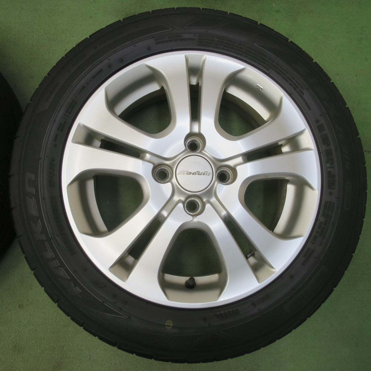 バリ溝！23年！8.5分◎ホンダ フィット シャトル 純正 Modulo ME-006 185/60R15 ファルケン ZIEX ZE914 モデューロ 15インチ PCD100/4H◎6093007イノ
