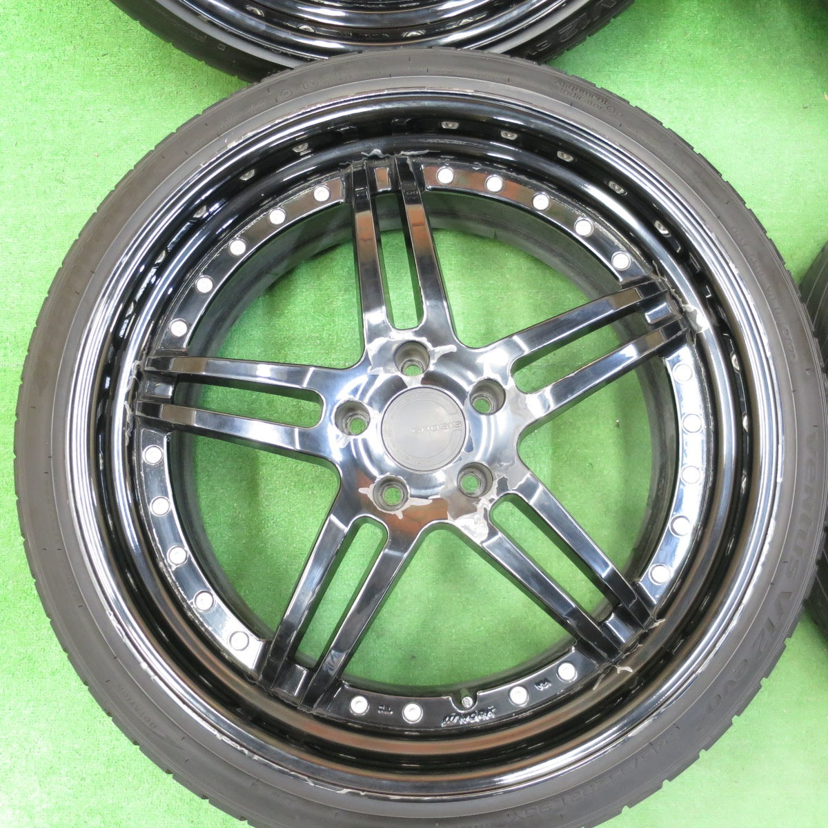*送料無料* バリ溝！9.5分★レクサス等 WORK GNOSIS GS2 245/35R21 ハンコック ベンタス V12 evo2 ワーク グノーシス 21インチ PCD120/5H★4042207KMノ