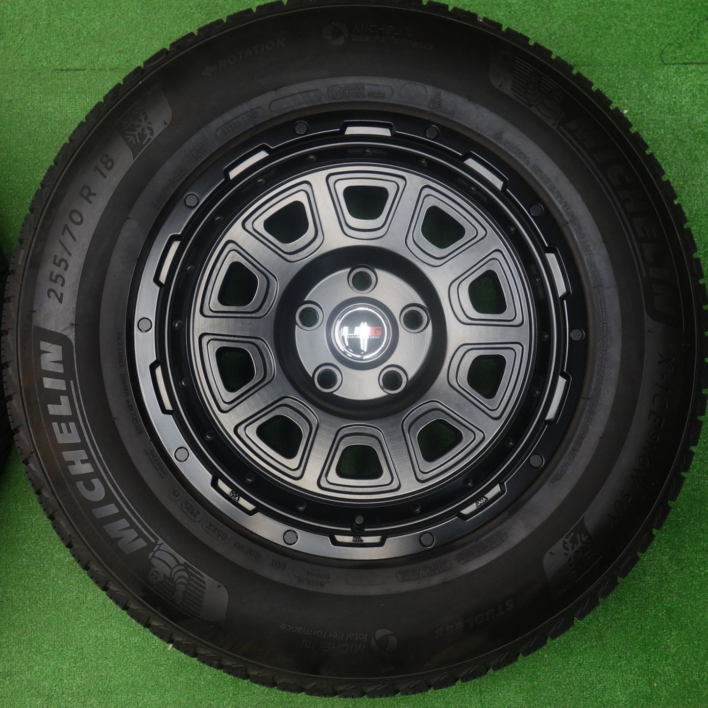バリ溝！25年！キレイ！9.5分★ジープ 等 255/70R18 スタッドレス ミシュラン X-ICE SNOW SUV LEHRMEISTER GEAR レアマイスター ギア 18インチ PCD127/5H★6052802KTス