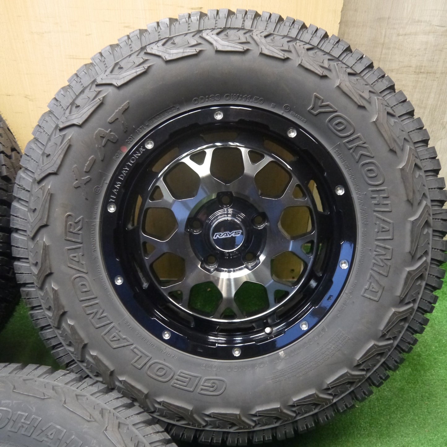 未使用！22年！キレイ！5本★ジープ 等 RAYS DAYTONA M9 285/70R17 121/118Q 10PR ヨコハマ ジオランダー X-AT レイズ デイトナ 17インチ PCD127/5H★6060304KKノ