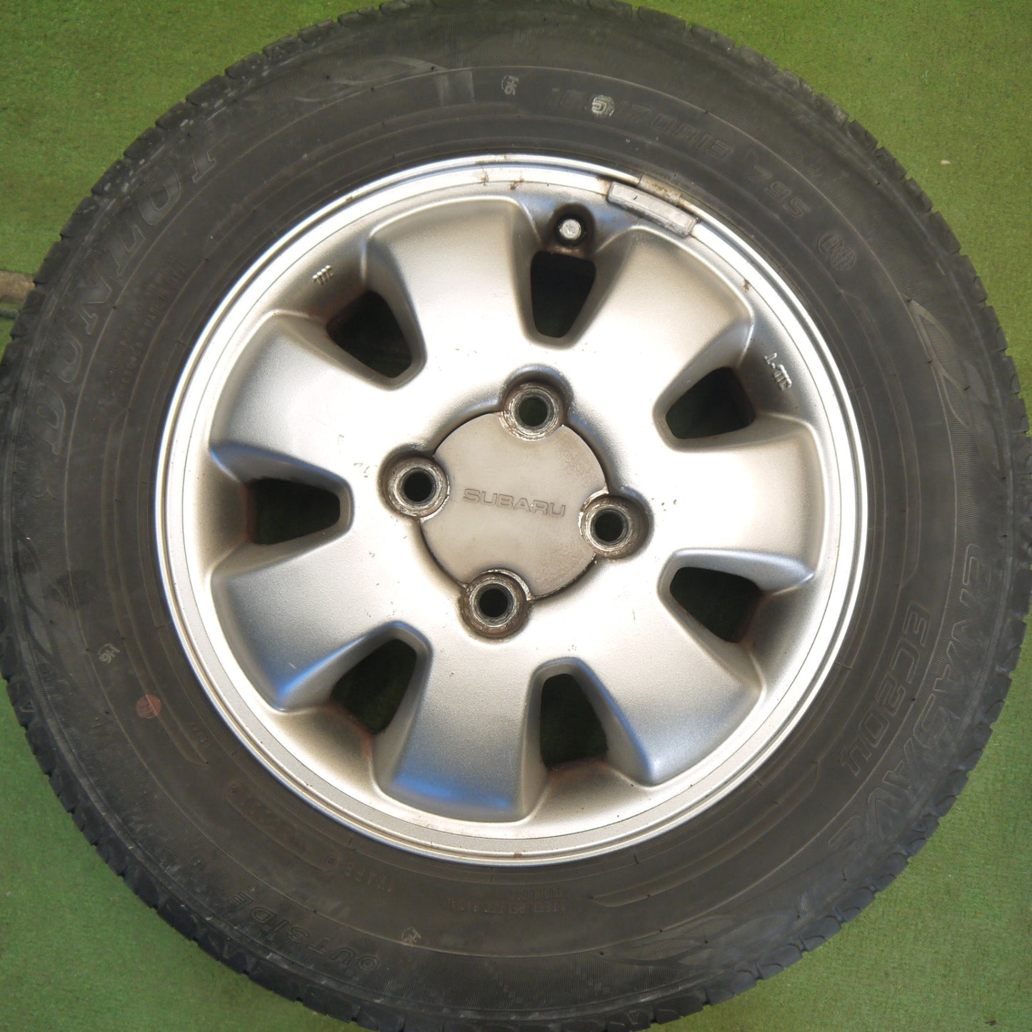 4本価格！22年★スバル サンバー ディアス ワゴン 純正 165/70R13 ダンロップ エナセーブ EC204 13インチ PCD100/4H★6052002Hノ