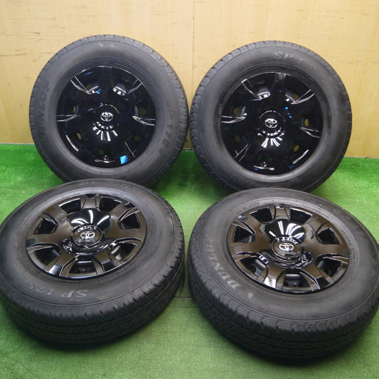 [送料無料] バリ溝！23年！キレイ！9.5分★トヨタ 200系 ハイエース 純正 スチール 195/80R15 107/105N ダンロップ SP175N 15インチ PCD139.7/6H★5012904Hノ