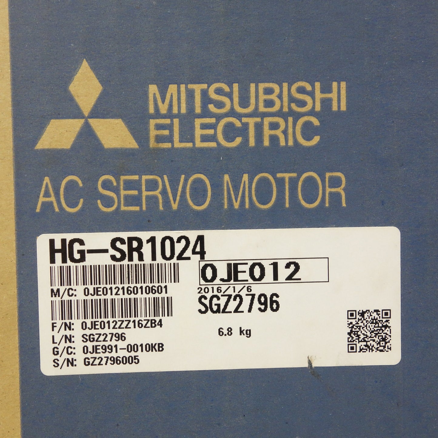 [送料無料] キレイ☆三菱電機 AC サーボー モーター SERVO MOTOR 400V HG-SR1024☆