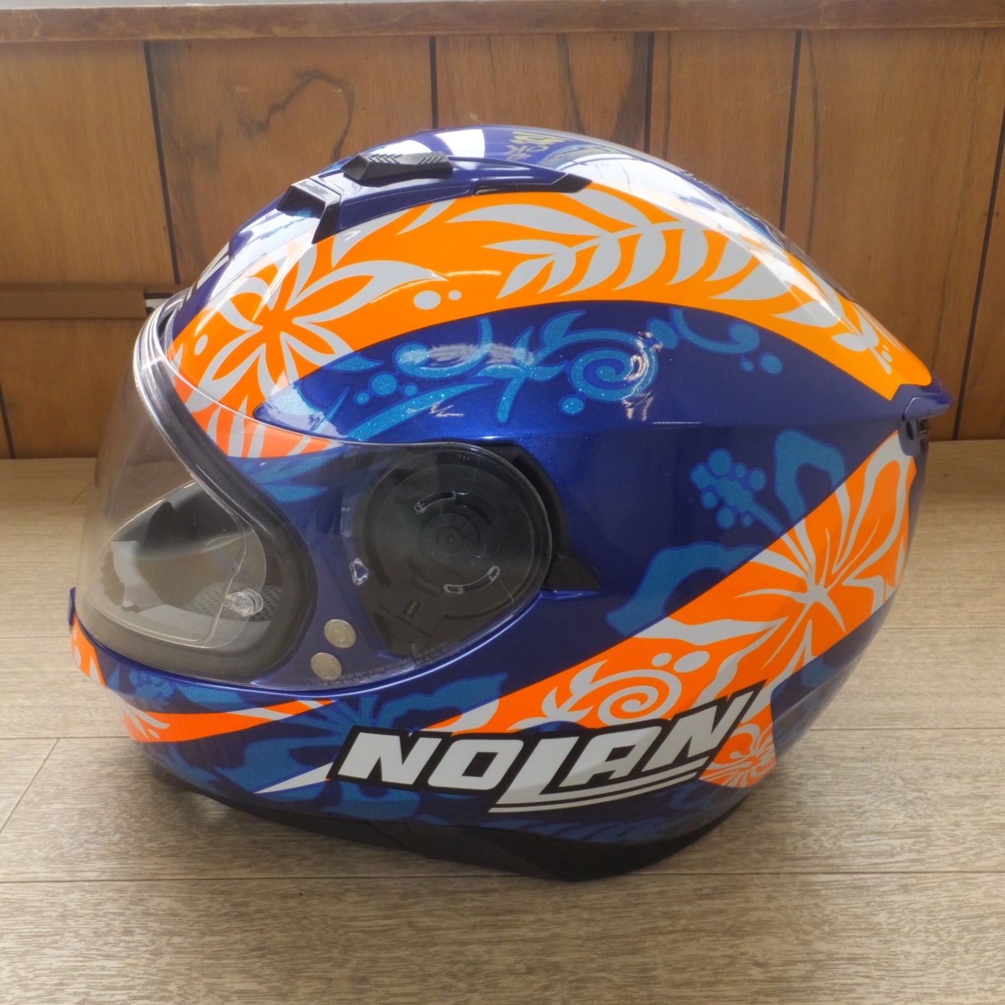[送料無料] 美品★ノーラン NOLAN ヘルメット N87 ジェミニレプリカ ペトルッチ/62　フルフェイスヘルメット★