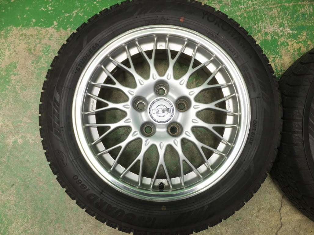 4本価格★日産 セレナ 純正 BBS 195/60R16 スタッドレス ヨコハマ アイスガード iG60 16インチ PCD114.3/5H★0012804ヒス