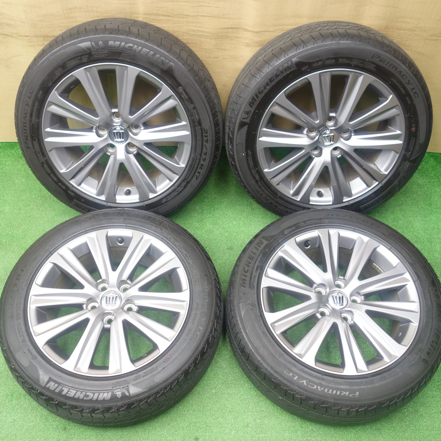 バリ溝！キレイ！8.5分★トヨタ 210系 クラウン アスリート 純正 215/55R17 ミシュラン プライマシー LC 17インチ PCD114.3/5H★6013002KTノ