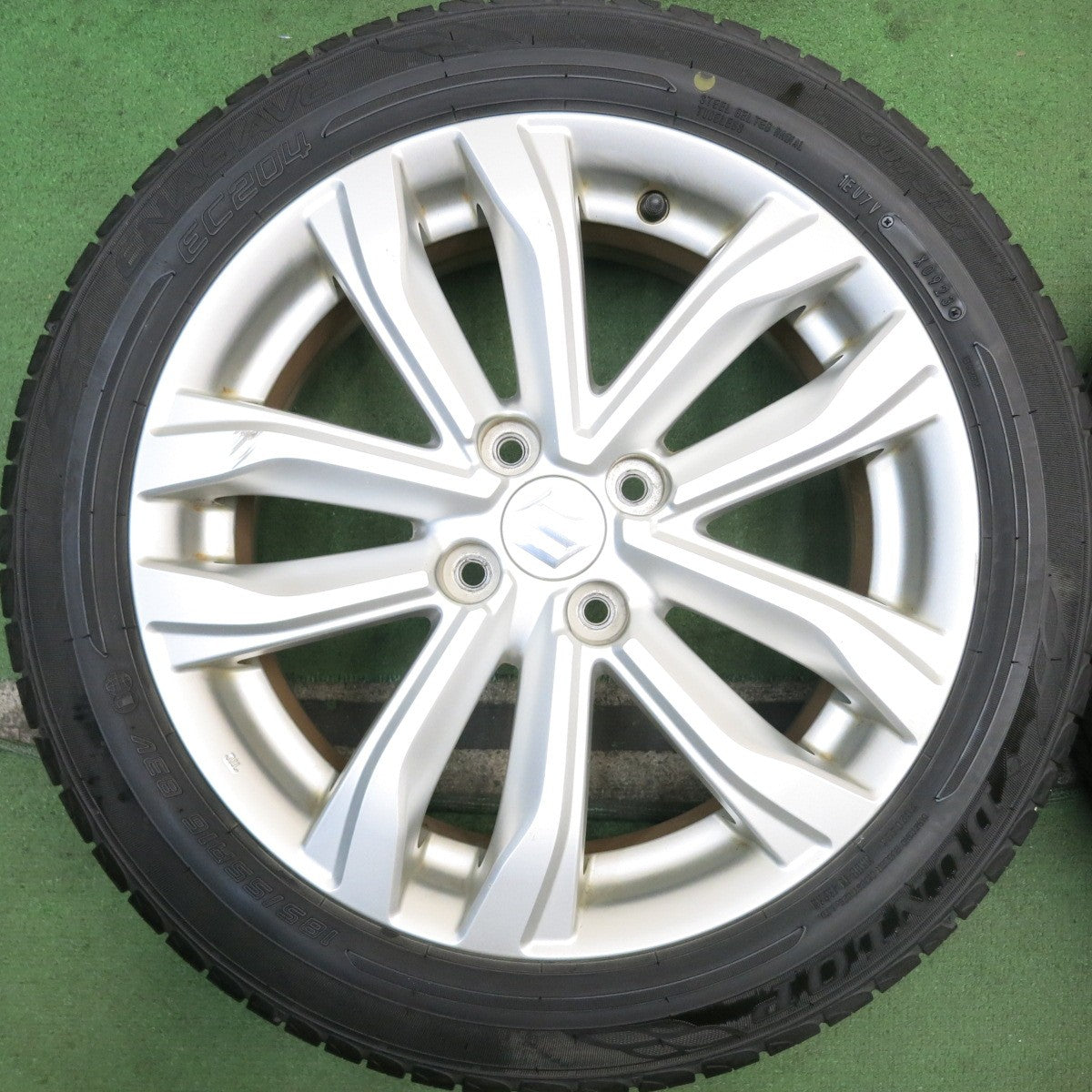バリ溝！23年！9.5分★スズキ スイフト 純正 185/55R16 ダンロップ エナセーブ EC204 16インチ PCD100/4H★5092708HAノ