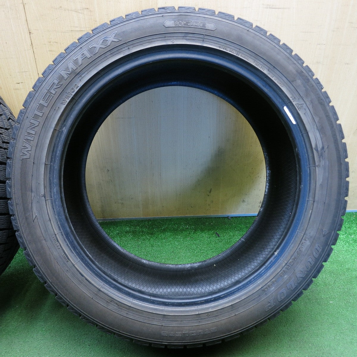 バリ溝！9.5分◎スタッドレス 255/45R18 ダンロップ ウインターマックス WM02 ベンツ W221 Sクラス アウディ A7 等◎6082606KKスタ