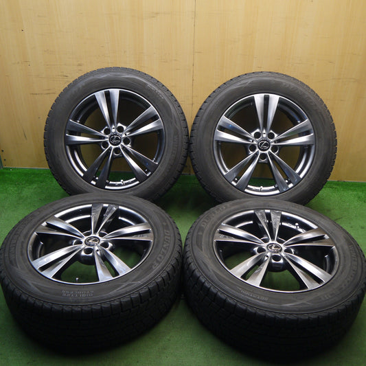 バリ溝！キレイ！9.5分★レクサス 等 235/60R18 スタッドレス ダンロップ ウインターマックス SJ8 Lehrmeister L-F LOUNGE レアマイスター LF ラウンジ 18インチ PCD114.3/5H★5091604Hス