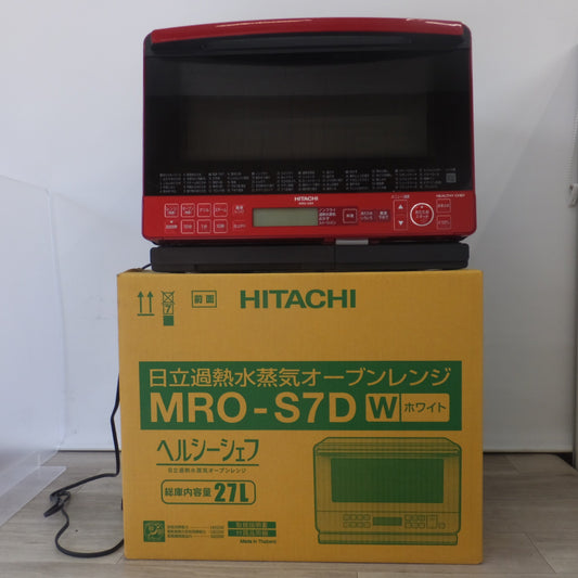 [送料無料] ★日立 HITACHI 2020年製 過熱水蒸気オーブンレンジ ヘルシーシェフ MRO-S8X レッド　100V 50-60Hz★