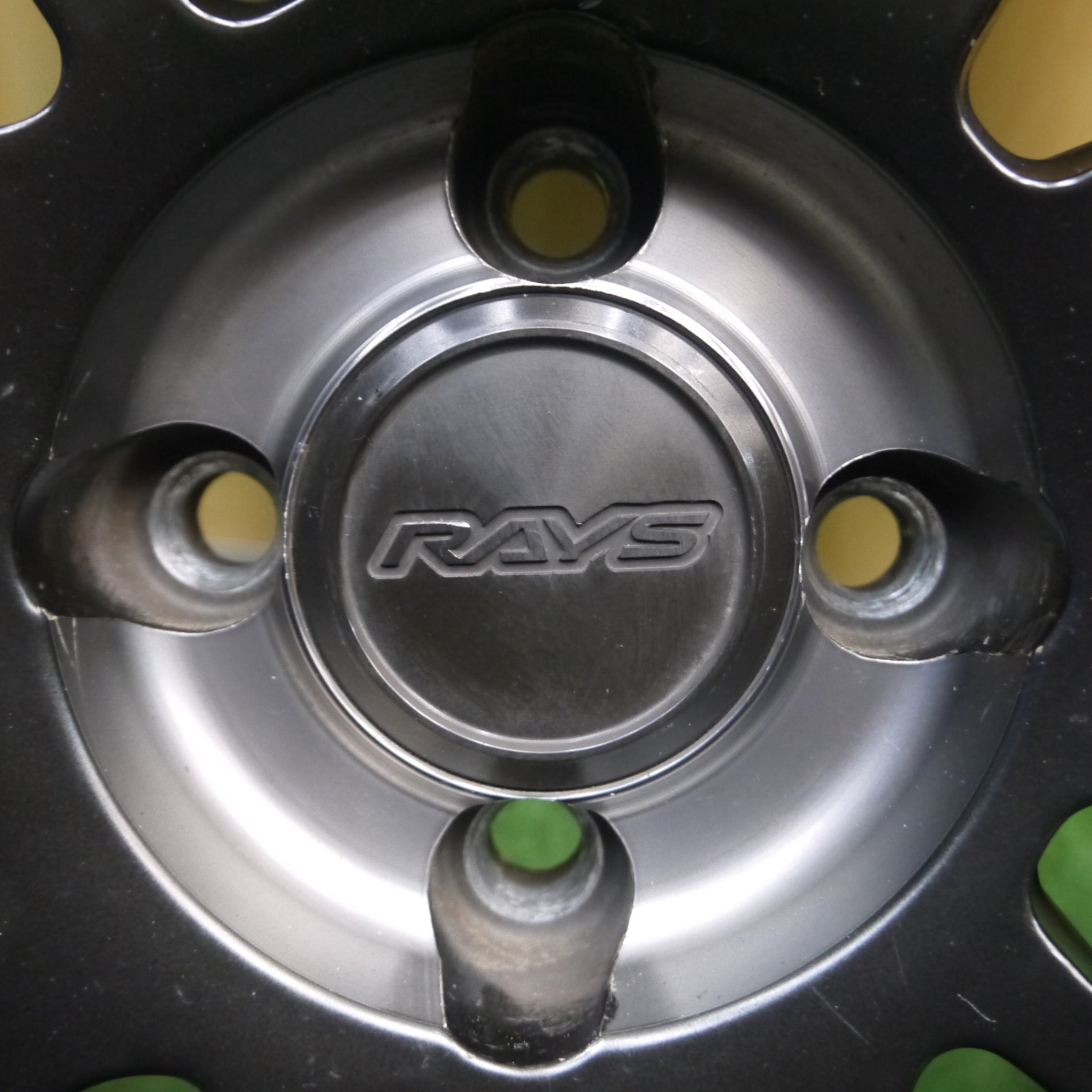 送料無料* バリ溝！キレイ！9.5分☆アバルト等 RAYS C345 PRIME 215