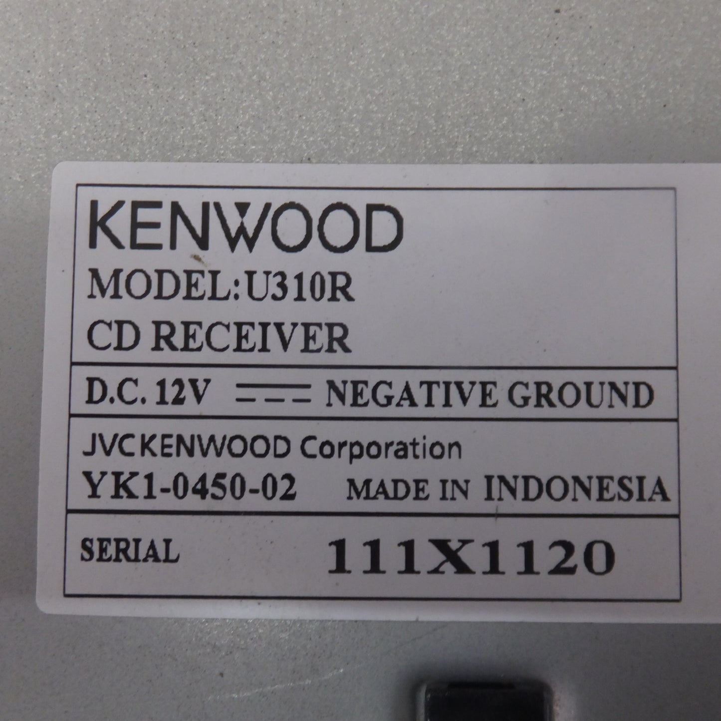 [送料無料] ★ケンウッド KENWOOD カーオーディオ 1DIN コンポ CDレシーバー U310 U310R(69★