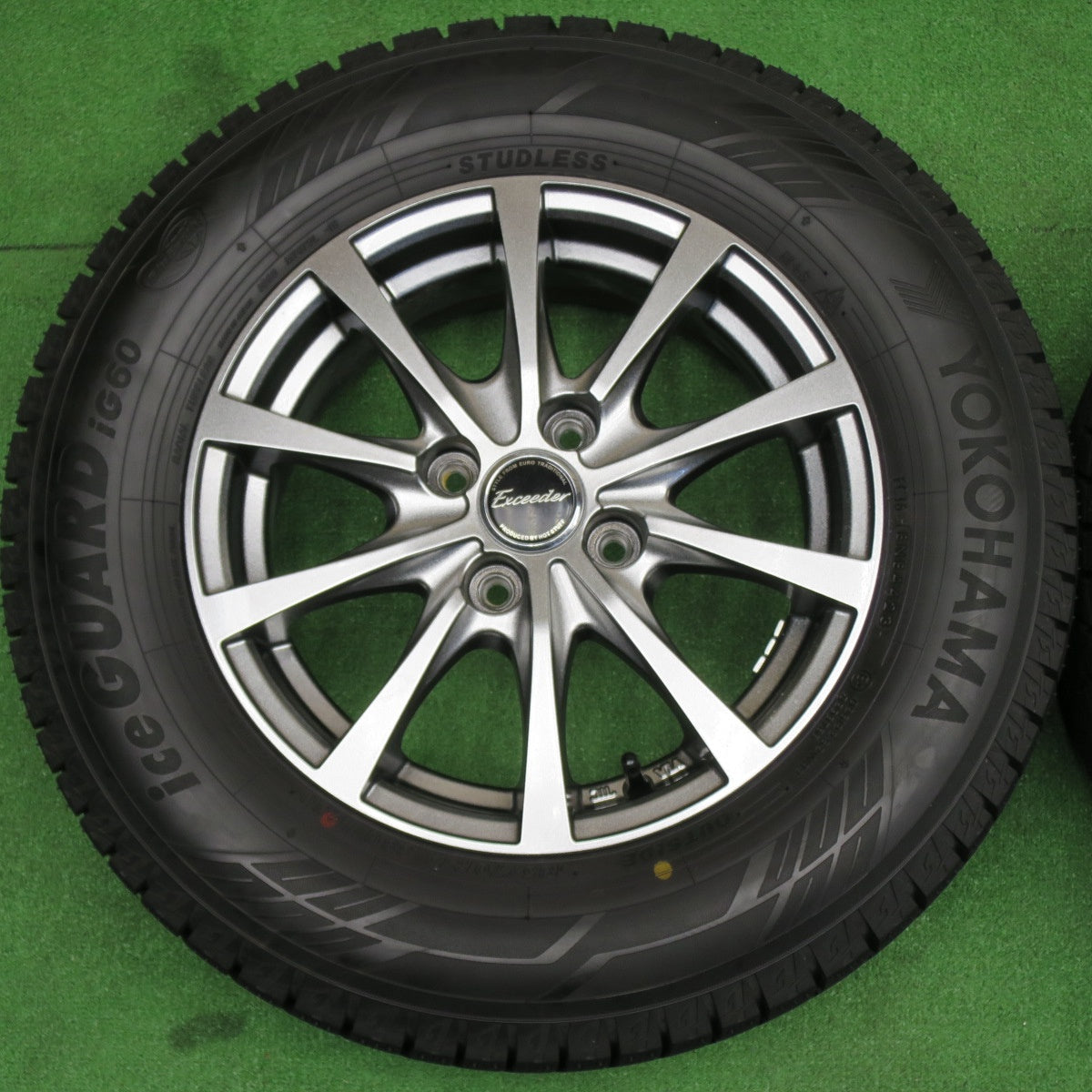 バリ溝！23年！キレイ！9.5分以上★スタッドレス 185/70R14 ヨコハマ アイスガード iG60 Exceeder エクシーダー 14インチ PCD100/4H★6041205NKス