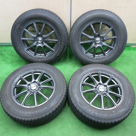 バリ溝！キレイ！9.5分★スタッドレス 225/65R17 ダンロップ ウインターマックス SJ8 FINAL SPEED MiD 17インチ PCD114.3/5H★4120503TNス