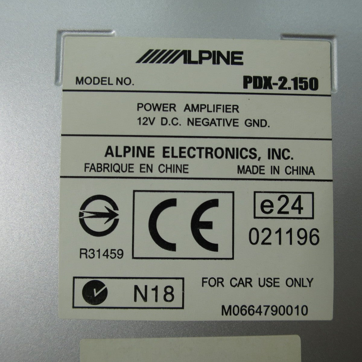 [送料無料] キレイ☆ALPINE 2ch デジタル パワー アンプ PDX-2.150 車載 用 カー オーディオ アンプ アルパイン 現状品☆