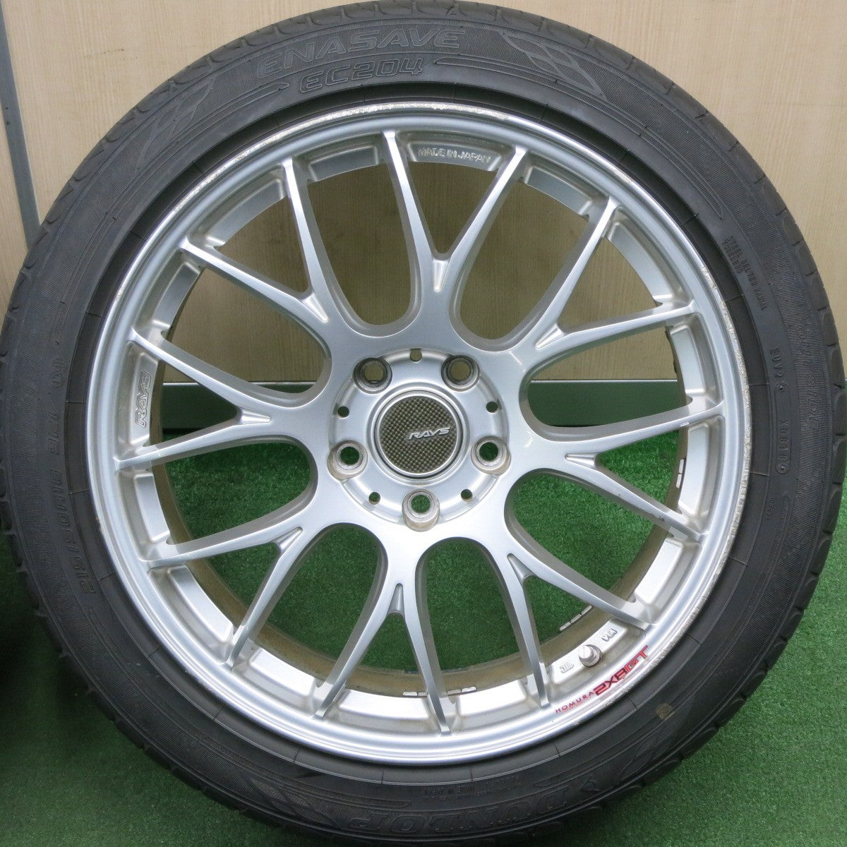 *送料無料* 4本価格★RAYS HOMURA 2×8 GT 215/50R18 ダンロップ エナセーブ EC204 レイズ ホムラ 18インチ PCD114.3/5H★4041005TNノ