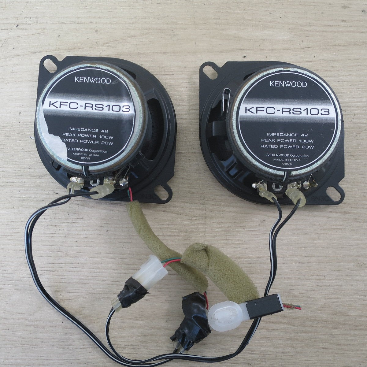 ♪KENWOOD 10cm カスタム フィット スピーカー KFC-RS103 ケンウッド 2WAY コアキシャル スピーカー カー パーツ♪