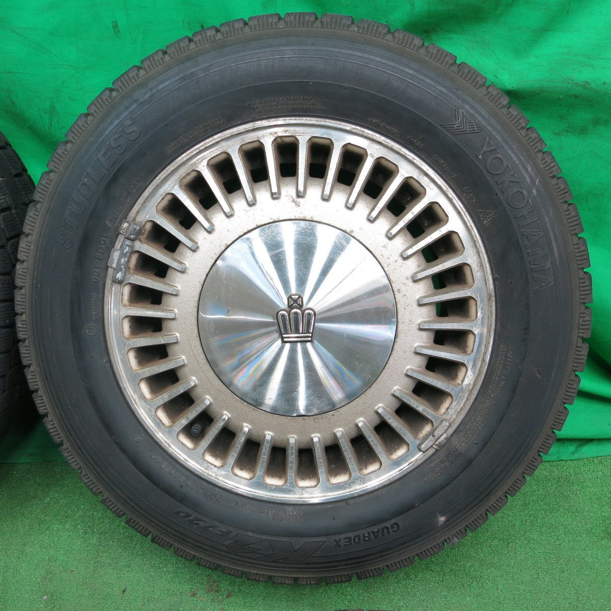 *送料無料* 4本価格★トヨタ 13 クラウン 純正 205/65R15 ヨコハマ GUARDEX K2 F720 15インチ PCD114.3/5H★4052001ナス
