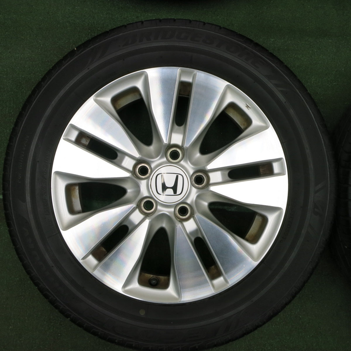 *送料無料* バリ溝！21年！9.5分★ホンダ RK5 ステップワゴン スパーダ 純正 205/60R16 ブリヂストン エコピア NH100RV PCD114.3/5H★4040603TNノ