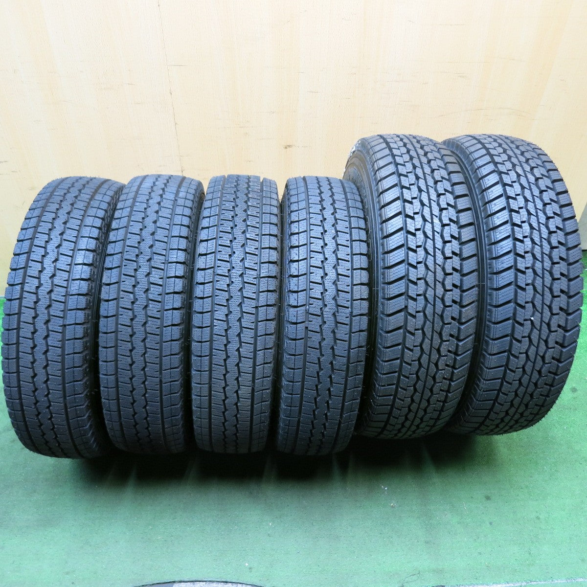 未使用！22年！6本★いすゞ エルフ 等 175R14 8PR 205/80R15 109/107L スタッドレス ダンロップ ウインターマックス SV01 SP LT01M TOPY スチール PCD184.15 170/6H★5090605HAス