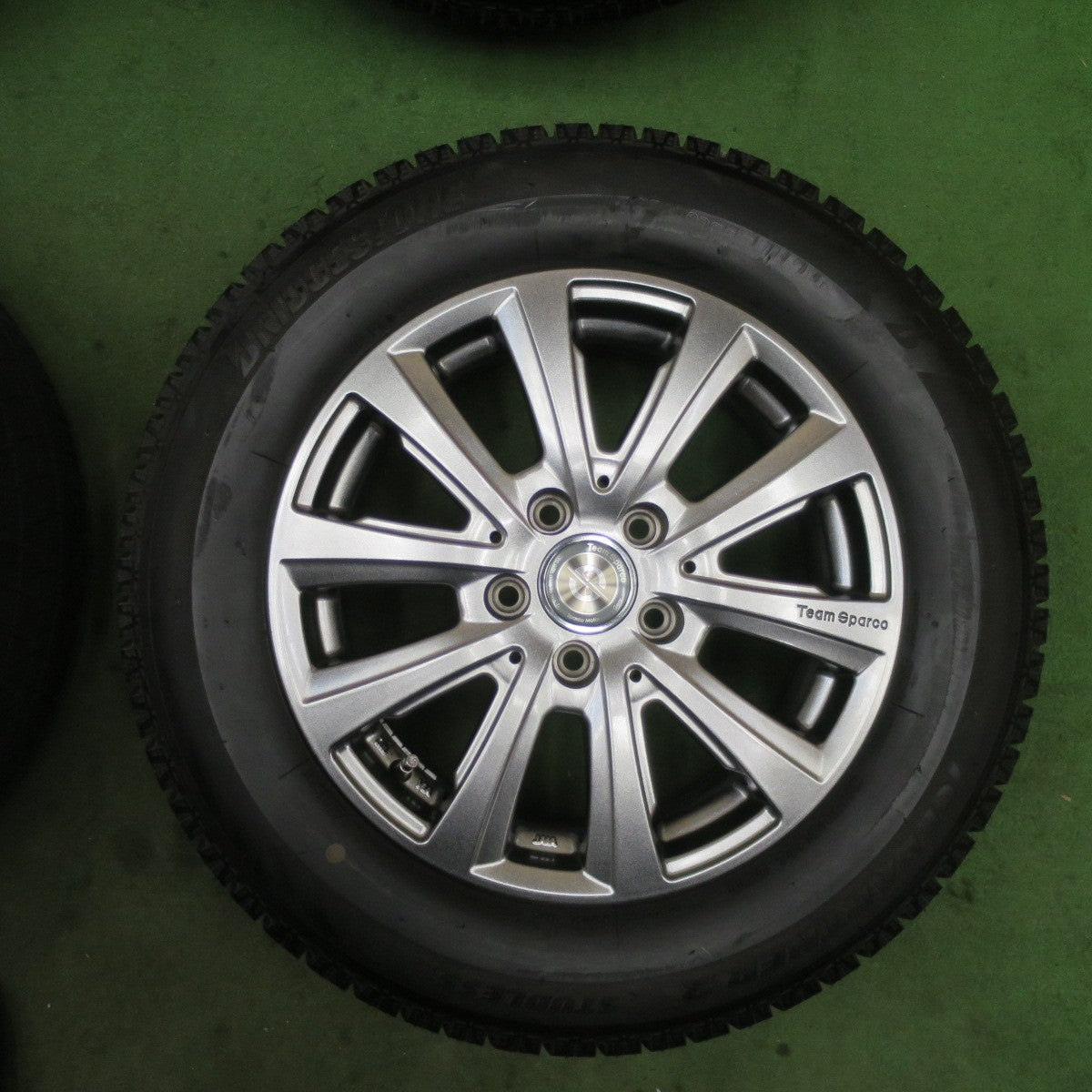 バリ溝！24年！キレイ！ほぼ10分★ワーゲン 等 Team Sparco 215/60R16 スタッドレス ブリヂストン アイスパートナー2 16インチ チームスパルコ PCD112/5H★6042801TTス