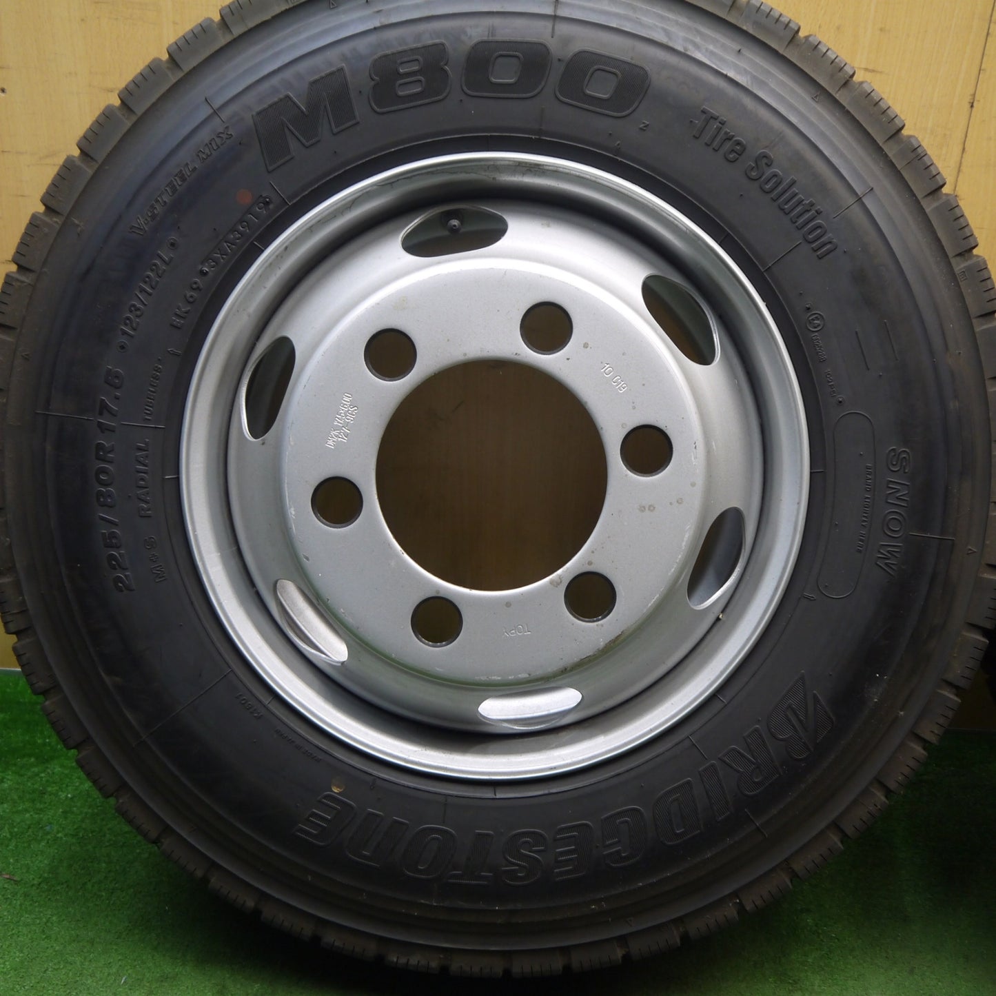 未使用！2本★トラック 225/80R17.5 123/122L ブリヂストン M800 TOPY スチール ミックス オールシーズン 17.5インチ 127-9CS PCD222.25/6H★5091902Hノ