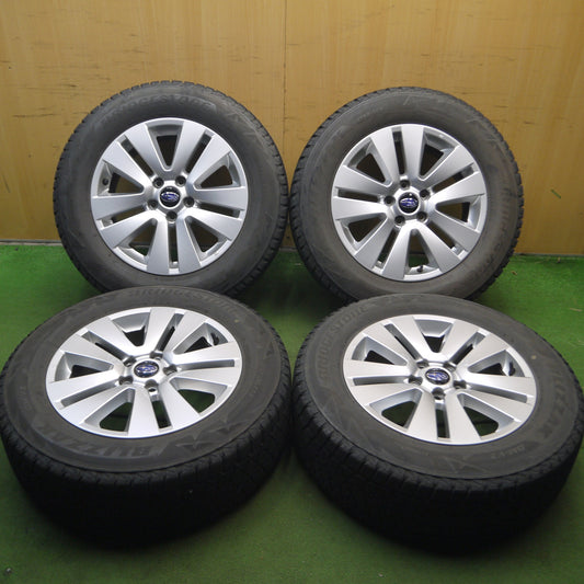 *送料無料* キレイ★スバル レガシィ アウトバック 純正 225/65R17 スタッドレス ブリヂストン ブリザック DM-V2 PCD114.3/5H★4061104Hス