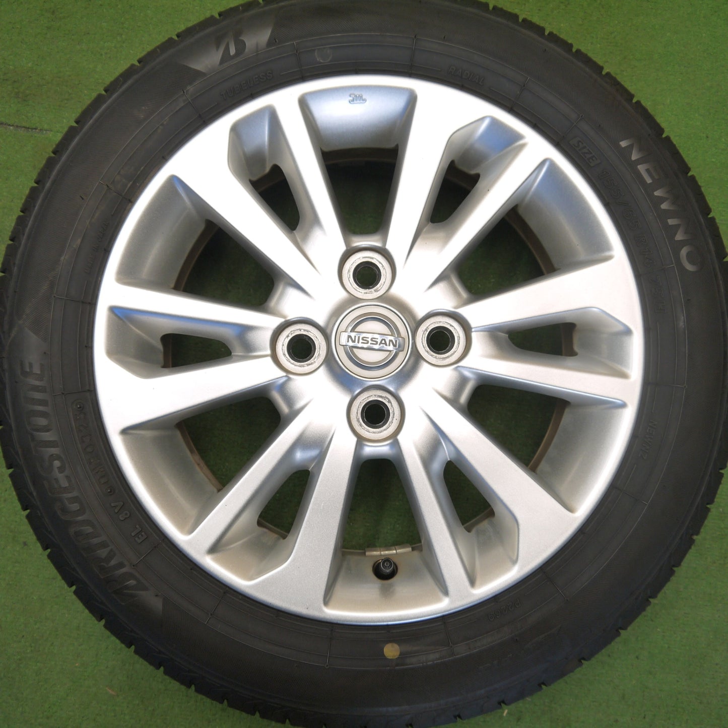バリ溝！25年！キレイ！ほぼ10分★日産 デイズ ルークス 純正 155/65R14 ブリヂストン NEWNO ニューノ 14インチ PCD100/4H★6050105Hノ