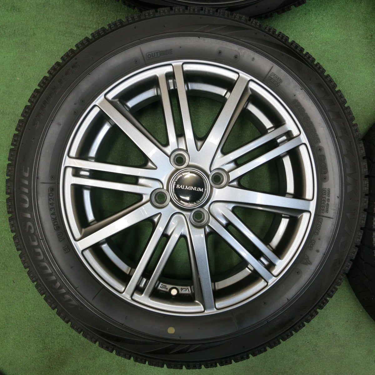 [送料無料] キレイ！20年★スタッドレス 175/65R15 ブリヂストン ブリザック VRX BALMINUM バルミナ 15インチ PCD100/4H★4111911SYス