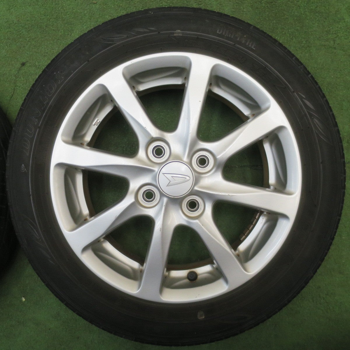 4本価格★ダイハツ タント ムーヴ 等 純正 155/65R14 ダンロップ EC202 14インチ PCD100/4H★6051811NJノ
