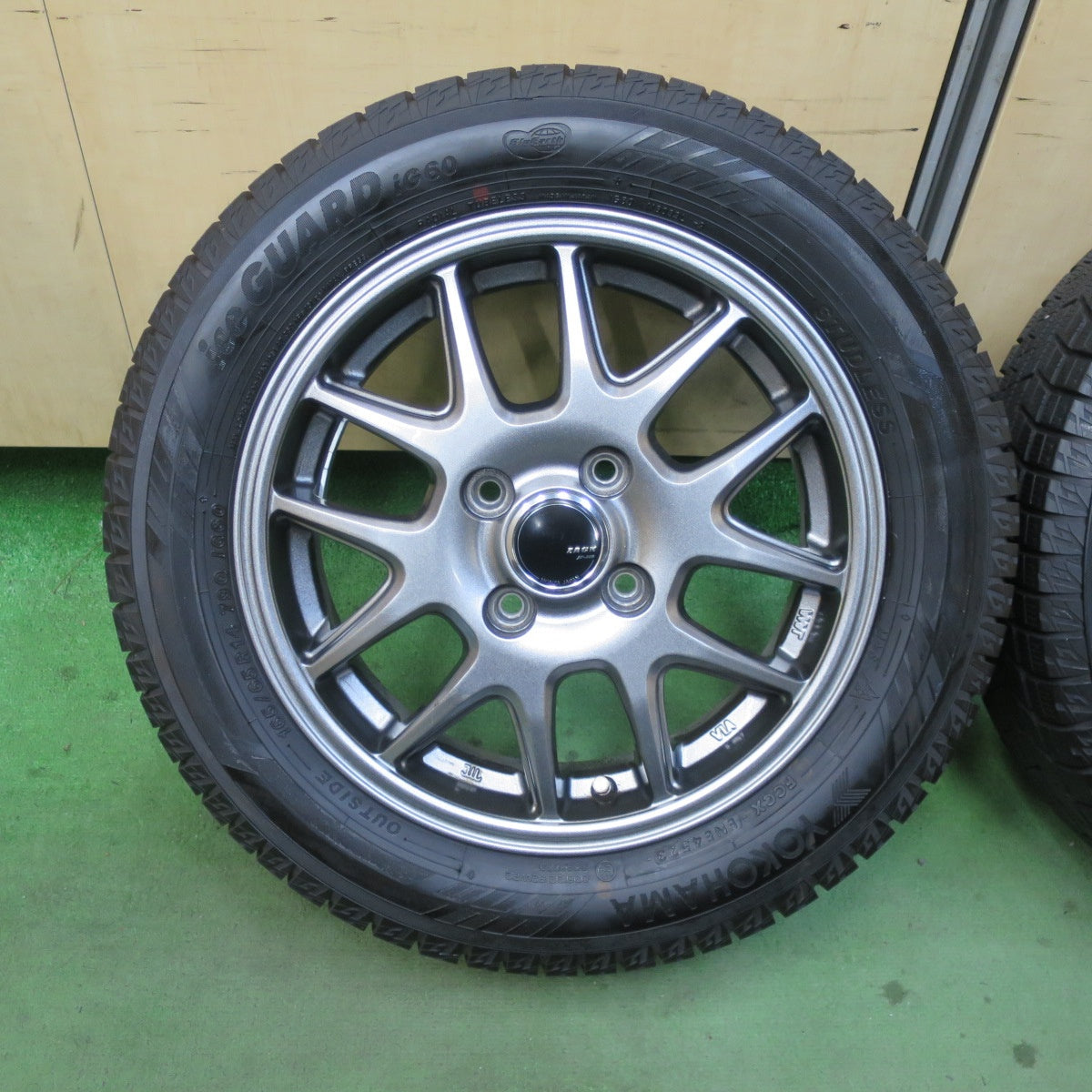 バリ溝！23年！キレイ！9.5分以上★スタッドレス 165/65R14 ヨコハマ アイスガード iG60 ZACK JP-205 MONZA ザック モンツァ 14インチ ソリオ ハスラー 等 PCD100/4H★5122604TTス