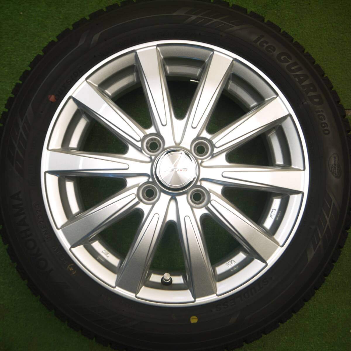 超バリ溝！23年！キレイ！ほぼ10分★スタッドレス 155/65R14 ヨコハマ アイスガード iG60 JOKER ジョーカー 14インチ PCD100/4H★5021006Hス