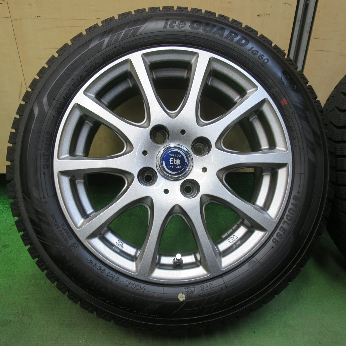 バリ溝！24年！ほぼ10分★スタッドレス 165/65R14 ヨコハマ アイスガード iG60 TIRADO Eta LA STRADA ティラード ラストラーダ 14インチ PCD100/4H★5110802イス