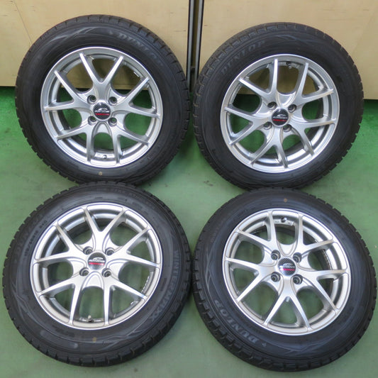 バリ溝！キレイ！9.5分◎スタッドレス 175/65R15 ダンロップ ウインターマックス WM01 SCHNEIDER シュナイダー 15インチ PCD100/4H◎6081203イス
