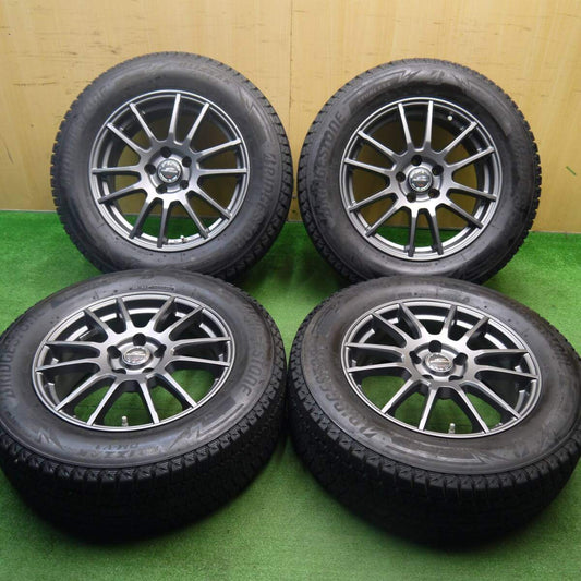 バリ溝！キレイ！9.5分★スタッドレス 225/65R17 ブリヂストン ブリザック DM-V3 SCHNEIDER ATECH シュナイダー 17インチ PCD114.3/5H★5032811Hス