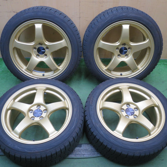 バリ溝！22年！キレイ！9分★ENKEI PF05 86 BRZ 等 205/50R17 スタッドレス ヨコハマ アイスガード iG70 エンケイ 17インチ PCD100/5H★5092901NJス