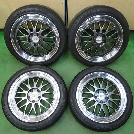 バリ溝！23年！キレイ！9.5分★BBS LM095 225/45R18 ブリヂストン レグノ GR-X2 18インチ PCD114.3/5H★5031009イノ