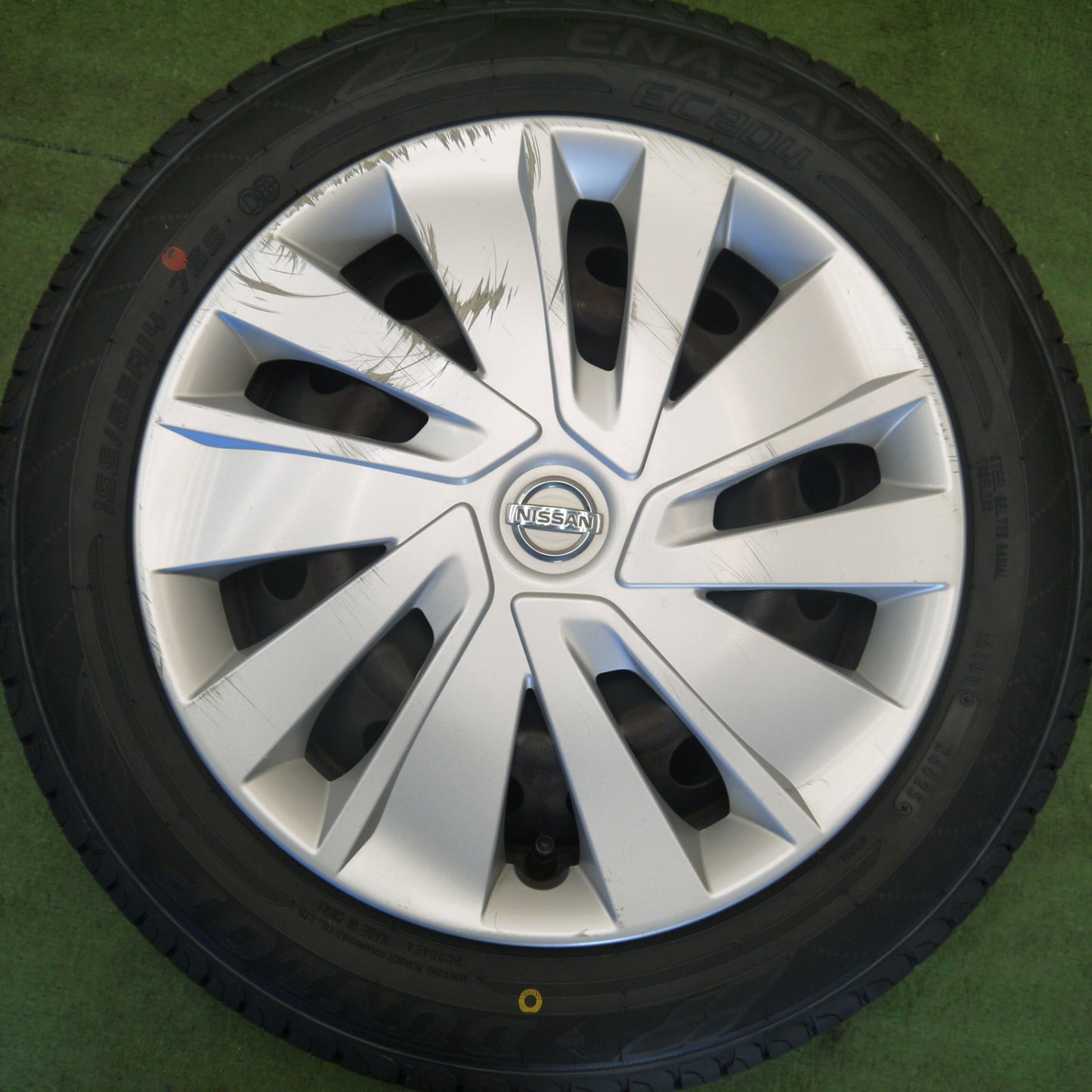 ほぼ未使用！25年★日産 デイズ 純正 スチール 155/65R14 ダンロップ エナセーブ EC204 14インチ PCD100/4H★6041401Hノ