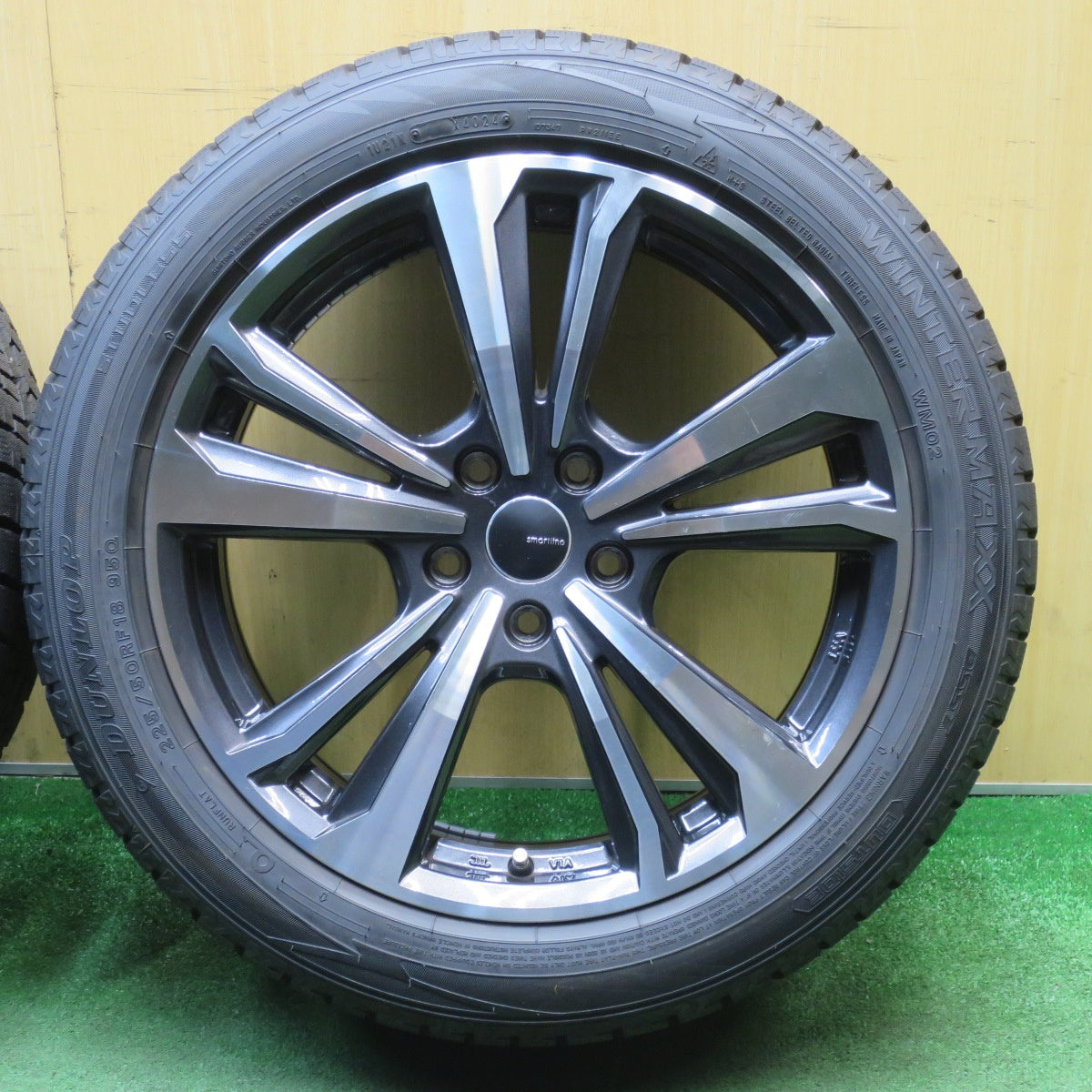 ほぼ未使用！24年！キレイ★BMW 等 smartline 365 225/50R18 スタッドレス ダンロップ ウインターマックス WM02 スマートライン 18インチ PCD112/5H★6030903NJス