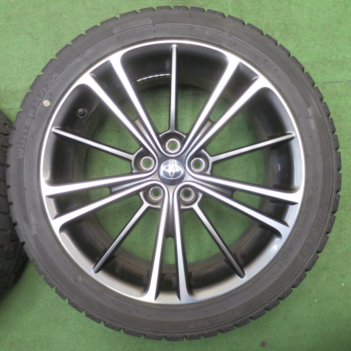 バリ溝！22年！9.5分★トヨタ ZN6 86 スバル BRZ 純正 215/45R17 スタッドレス ダンロップ ウインターマックス WM02 17インチ PCD100/5H★6042902NJス