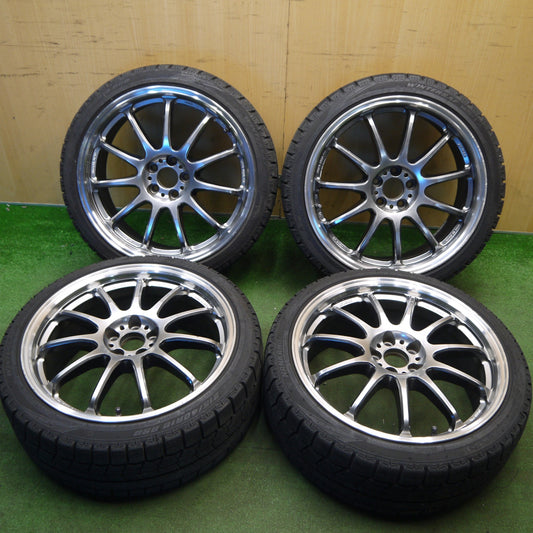 バリ溝！24年！9.5分★プリウス 等 WORK EMOTION 11R 215/40R18 スタッドレス ナンカン WINTERSAF WS-1 ワーク エモーション 18インチ PCD100/5H★6031711Hス