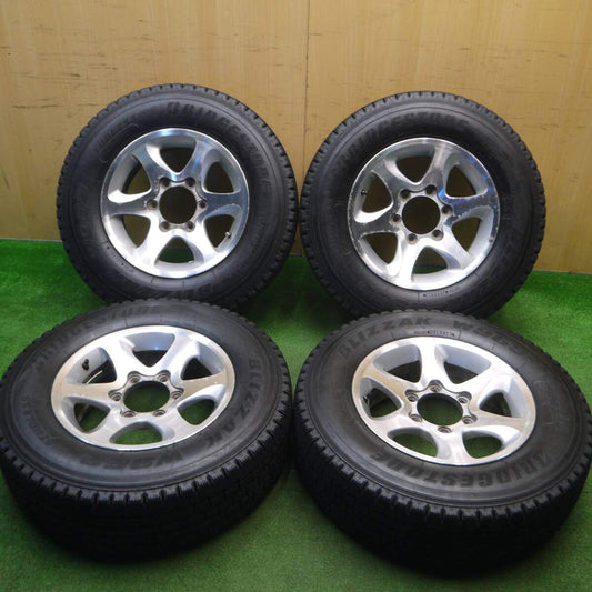 バリ溝！9分★ハイエース 等 215/70R15 107/105L スタッドレス ブリヂストン ブリザック W969 社外 アルミ 15インチ PCD139.7/6H★5012006Hス